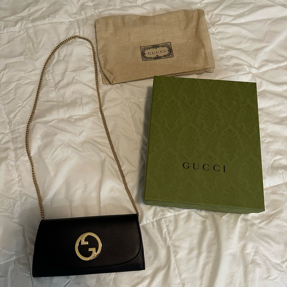 Gucci Black Leather Purse